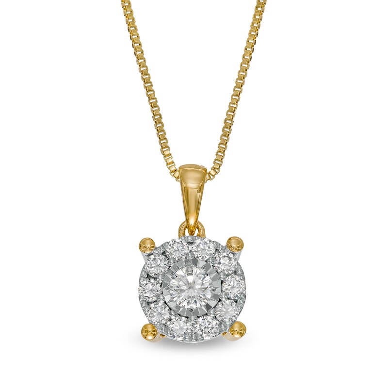 1/2 CT. T.W. Diamond Frame Pendant in 10K Gold | Zales Outlet