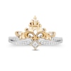 Thumbnail Image 3 of Enchanted Disney Majestic Princess 1/6 CT. T.W. Diamond Castle Ring in Sterling Silver and 10K Gold - Size 7