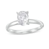 Thumbnail Image 1 of 1 CT. T.W. Certified Oval Diamond Solitaire Engagement Ring in 14K White Gold (I/I2)