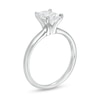 Thumbnail Image 3 of 1 CT. T.W. Certified Oval Diamond Solitaire Engagement Ring in 14K White Gold (I/I2)