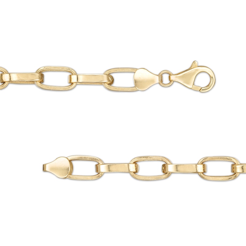 Main Image 3 of Paper Clip Oval Link Necklace in 10K Gold