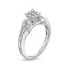 Thumbnail Image 3 of 1/6 CT. T.W. Square-Shape Multi-Diamond Collar Promise Ring in Sterling Silver