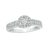 Thumbnail Image 1 of 1/10 CT. T.W. Multi-Diamond Frame Promise Ring in Sterling Silver
