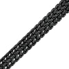 Thumbnail Image 1 of 8.25mm Double Row Franco Snake Chain Bracelet in Solid Stainless Steel  with Black Ion-Plate - 8.5"