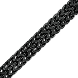 8.25mm Double Row Franco Snake Chain Bracelet in Solid Stainless Steel  with Black Ion-Plate - 8.5"