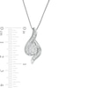 Thumbnail Image 3 of 1/2 CT. T.W. Composite Diamond Bypass Pendant in 10K White Gold