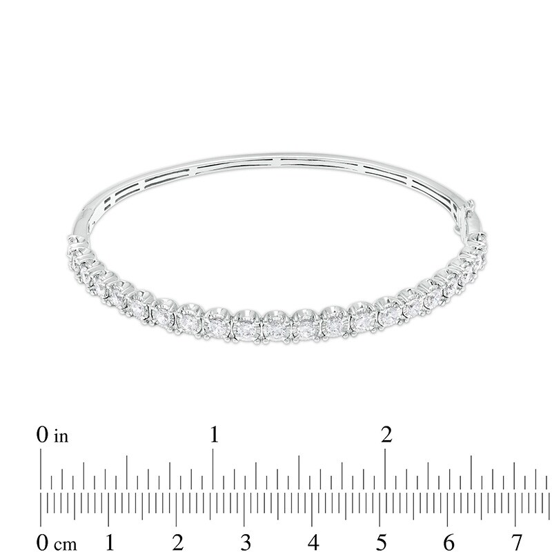 2 CT. T.W. Diamond Line Bangle in 10K White Gold