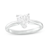 Thumbnail Image 1 of 1 CT. Certified Heart-Shaped Diamond Solitaire Ring in 14K White Gold (I/I2)
