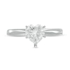 Thumbnail Image 4 of 1 CT. Certified Heart-Shaped Diamond Solitaire Ring in 14K White Gold (I/I2)