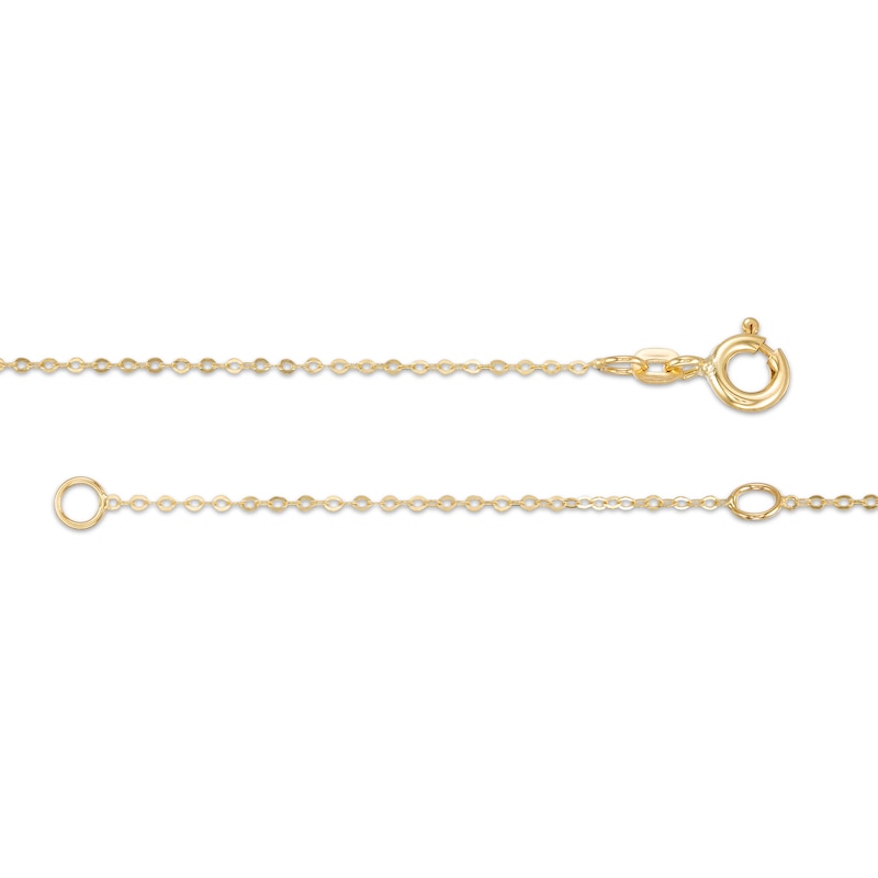 Main Image 3 of Made in Italy "MOM" Letter Station Necklace in 14K Gold