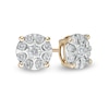 Thumbnail Image 1 of 1/2 CT. T.W. Multi-Diamond Stud Earrings in 10K Two-Tone Gold