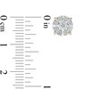 Thumbnail Image 3 of 1/2 CT. T.W. Multi-Diamond Stud Earrings in 10K Two-Tone Gold