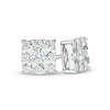 Thumbnail Image 1 of 1/2 CT. T.W. Cushion-Shaped Multi-Diamond Stud Earrings in 10K White Gold