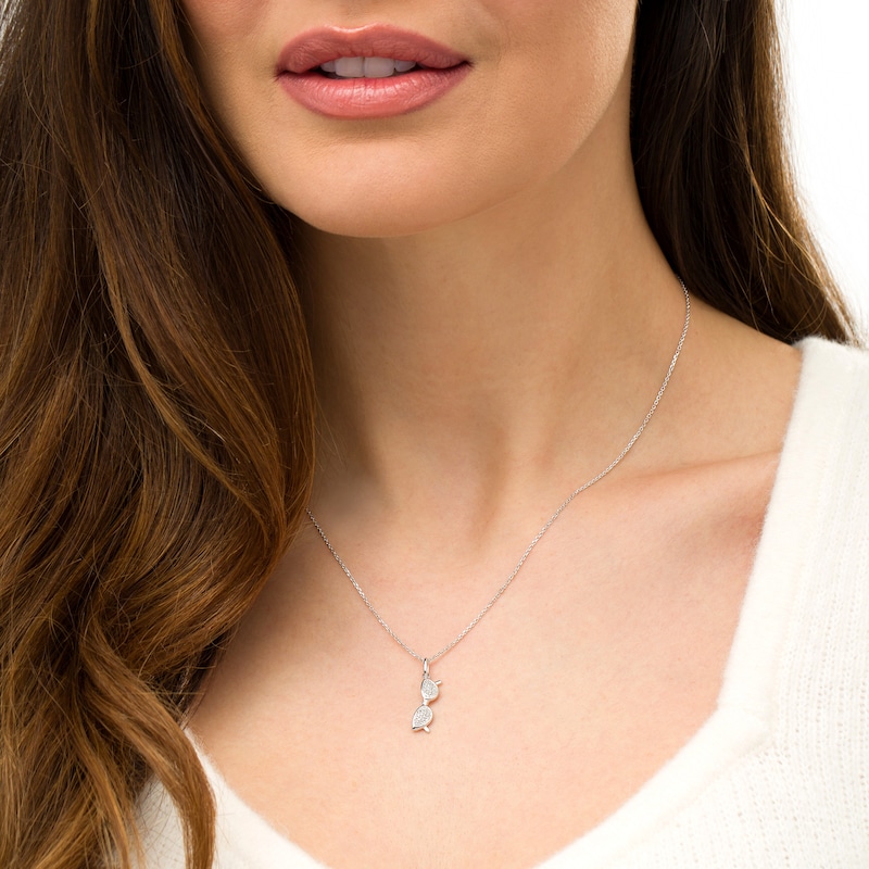 Main Image 3 of Marilyn Monroe™ Collection Diamond Accent Sunglasses Pendant in 10K White Gold