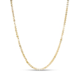 Fold-Over Heart Link Necklace in 10K Gold