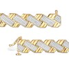 Thumbnail Image 3 of 1/2 CT. T.W. Diamond "X" Link Bracelet in 10K Gold - 8.5"