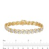 Thumbnail Image 4 of 1/2 CT. T.W. Diamond "X" Link Bracelet in 10K Gold - 8.5"