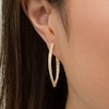 Thumbnail Image 2 of 2 CT. T.W. Diamond Inside-Out Hoop Earrings in 10K Gold