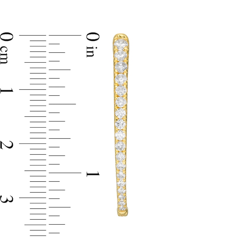 Main Image 3 of 2 CT. T.W. Diamond Inside-Out Hoop Earrings in 10K Gold