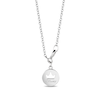 Thumbnail Image 2 of Enchanted Disney Ultimate Princess Celebration Multi-Gemstone and 1/20 CT. T.W. Diamond Heart Pendant in Sterling Silver