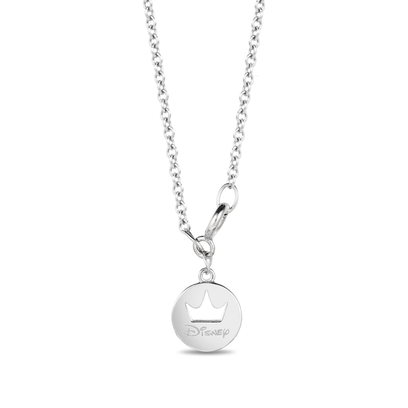 Main Image 2 of Enchanted Disney Ultimate Princess Celebration Multi-Gemstone and 1/20 CT. T.W. Diamond Heart Pendant in Sterling Silver
