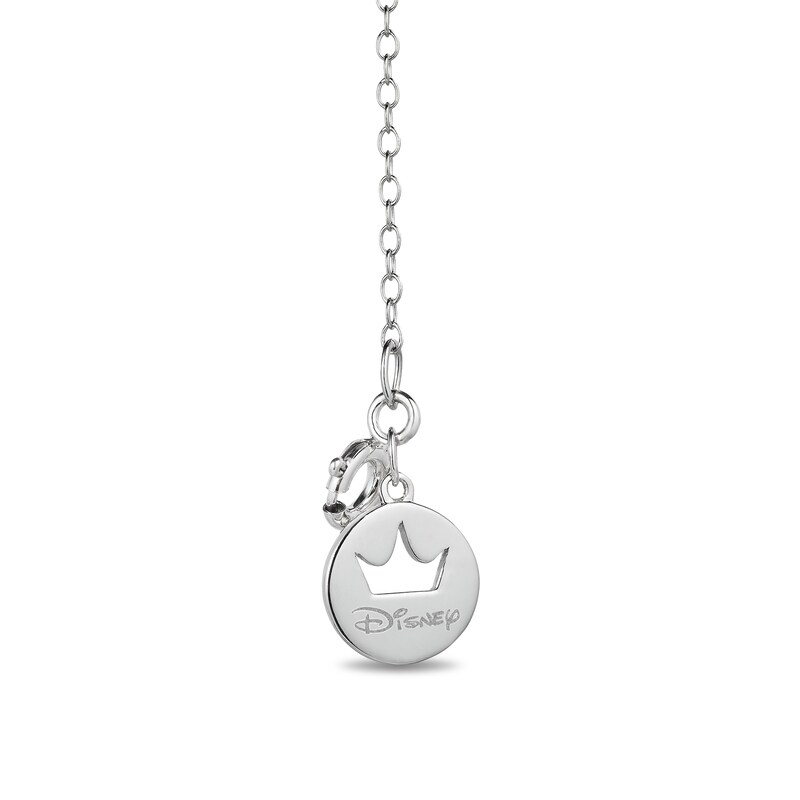 Main Image 2 of Enchanted Disney Villains Cruella De Vil Garnet and 1/20 CT. T.W. Diamond Heart Necklace in Sterling Silver