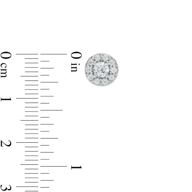 1 CT. T.W. Diamond Frame Stud Earrings in 10K White Gold (I/I3)