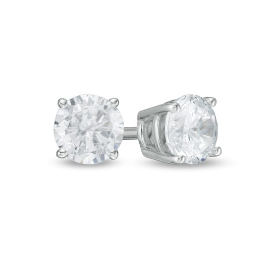 1/2 CT. T.W. Diamond Solitaire Stud Earrings in 14K White Gold (J/I2) 1/2 CT. T.W. Diamond Solitaire Stud Earrings in 14K White Gold (J/I2)