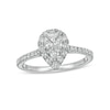 Thumbnail Image 1 of 3/4 CT. T.W. Pear-Shaped Multi-Diamond Frame Engagement Ring in 10K White Gold
