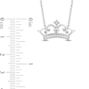 Thumbnail Image 3 of Enchanted Disney Ultimate Princess Celebration 1/10 CT. T.W. Diamond Tiara Necklace in Sterling Silver - 19"