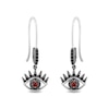 Thumbnail Image 1 of Enchanted Disney Villains Cruella De Vil 1/5 CT. T.W. Black Diamond and Garnet Earrings in Sterling Silver