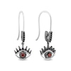 Thumbnail Image 2 of Enchanted Disney Villains Cruella De Vil 1/5 CT. T.W. Black Diamond and Garnet Earrings in Sterling Silver