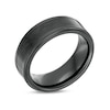Thumbnail Image 2 of Men's 8.0mm Triple Row Stepped Edge Comfort-Fit Wedding Band in Tantalum with Black IP and Carbon Fiber Inlay - Size 10
