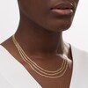 Thumbnail Image 2 of 1.95mm Triple Strand Curb Chain Necklace in 10K Gold