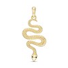 Thumbnail Image 1 of Textured Slithering Snake Necklace Charm in 10K Gold