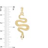Thumbnail Image 2 of Textured Slithering Snake Necklace Charm in 10K Gold
