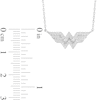 Thumbnail Image 2 of Wonder Woman™ Collection 1/6 CT. T.W. Diamond Symbol Necklace in Sterling Silver - 18"