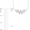 Thumbnail Image 3 of Wonder Woman™ Collection 1/6 CT. T.W. Diamond Symbol Necklace in Sterling Silver - 18"