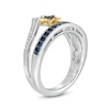 Thumbnail Image 3 of Wonder Woman™ Collection Blue Sapphire, Garnet and Diamond Tiara Ring in Sterling Silver and 10K Gold