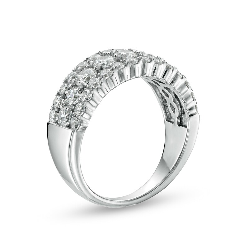Main Image 3 of 2 CT. T.W. Diamond Multi-Row Anniversary Ring in 14K White Gold