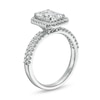 Thumbnail Image 2 of 2 CT. T.W. Certified Lab-Created Emerald-Cut Diamond Frame Engagement Ring in 14K White Gold (F/VS2)