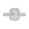Thumbnail Image 3 of 2 CT. T.W. Certified Lab-Created Emerald-Cut Diamond Frame Engagement Ring in 14K White Gold (F/VS2)