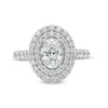 Thumbnail Image 3 of 2-3/4 CT. T.W. Certified Lab-Created Oval Diamond Double Frame Engagement Ring in 14K White Gold (F/VS2)