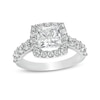 Thumbnail Image 1 of 2-1/2 CT. T.W. Certified Lab-Grown Princess-Cut Diamond Frame Engagement Ring in 14K White Gold (F/VS2)