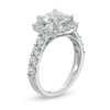 Thumbnail Image 3 of 2-1/2 CT. T.W. Certified Lab-Grown Princess-Cut Diamond Frame Engagement Ring in 14K White Gold (F/VS2)