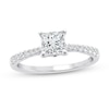 Thumbnail Image 1 of 1-1/5 CT. T.W. Princess-Cut Certified Diamond Engagement Ring in 14K White Gold (I/SI2)