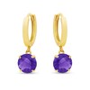 Thumbnail Image 1 of 6.0mm Amethyst Solitaire Drop Earrings in 14K Gold