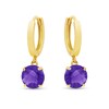 Thumbnail Image 0 of 6.0mm Amethyst Solitaire Drop Earrings in 14K Gold