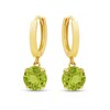 Thumbnail Image 0 of 6.0mm Peridot Solitaire Drop Earrings in 14K Gold