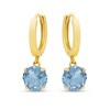 Thumbnail Image 0 of 6.0mm Swiss Blue Topaz Solitaire Drop Earrings in 14K Gold